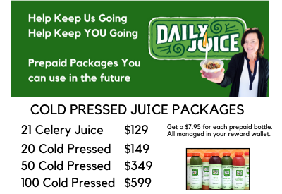 PREPAID COLD PRESSED JUICES - Support Daily Juice!