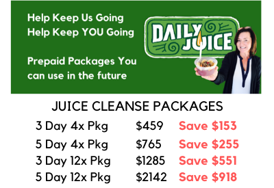 PREPAID JUICE CLEANSES - Support Daily Juice!