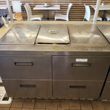 4 pan open well prep unit with drawers -BUY NOW OR BID-