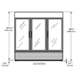 3 Door Glass Retail Display Fridge -BUY NOW OR BID-